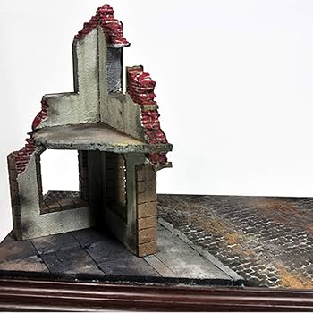 Amazon | T TOOYFUL 戦場の燃える廃墟の家の建物は1/35スケール